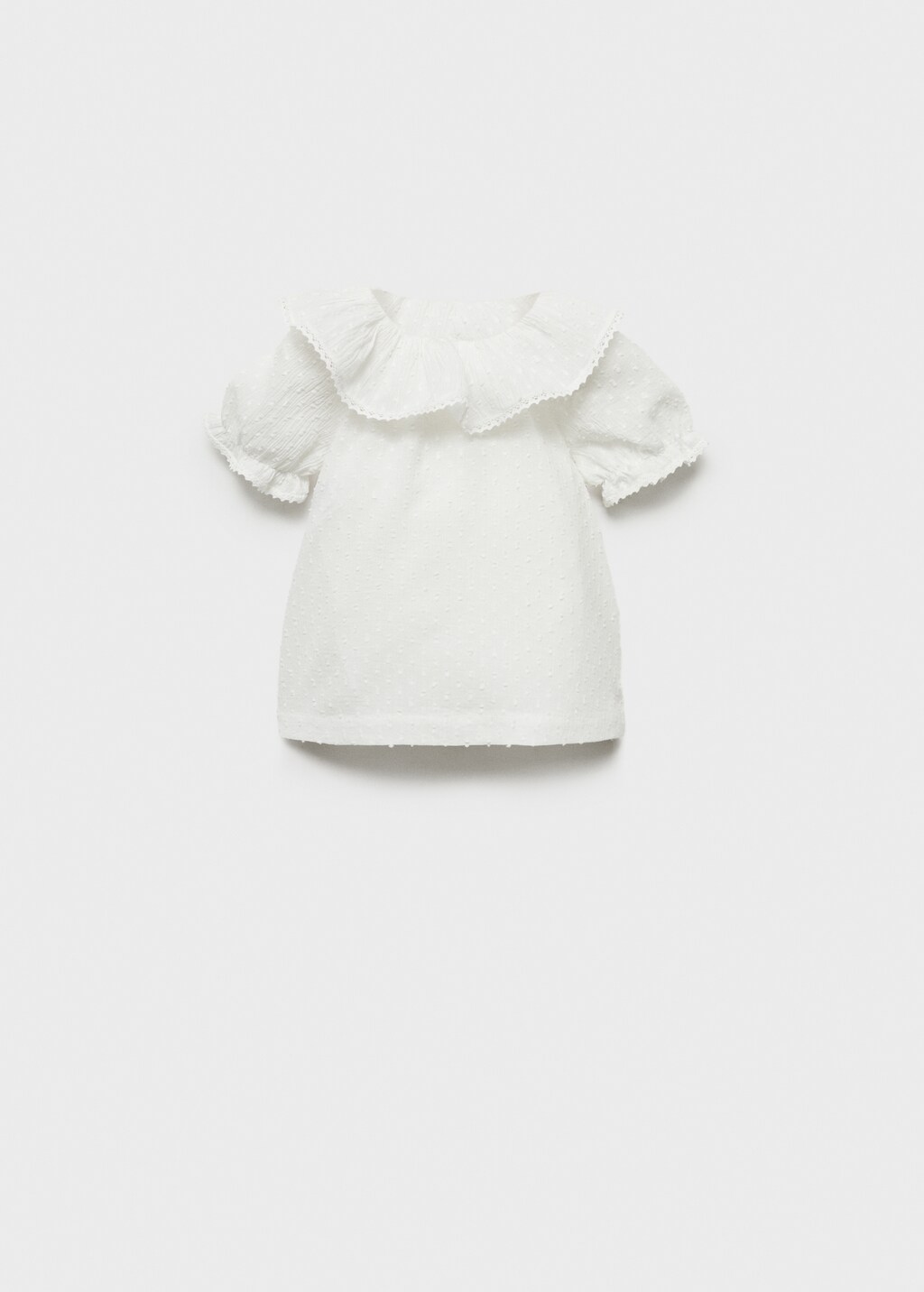 Ruffle neck blouse - Off White