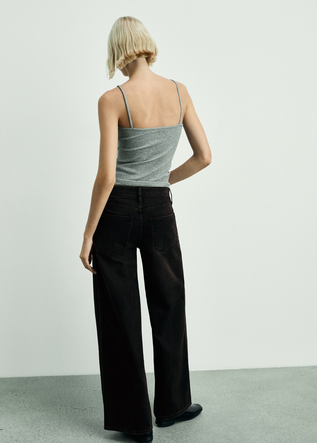 Low-rise rinse-wash wideleg jeans - Open Blue