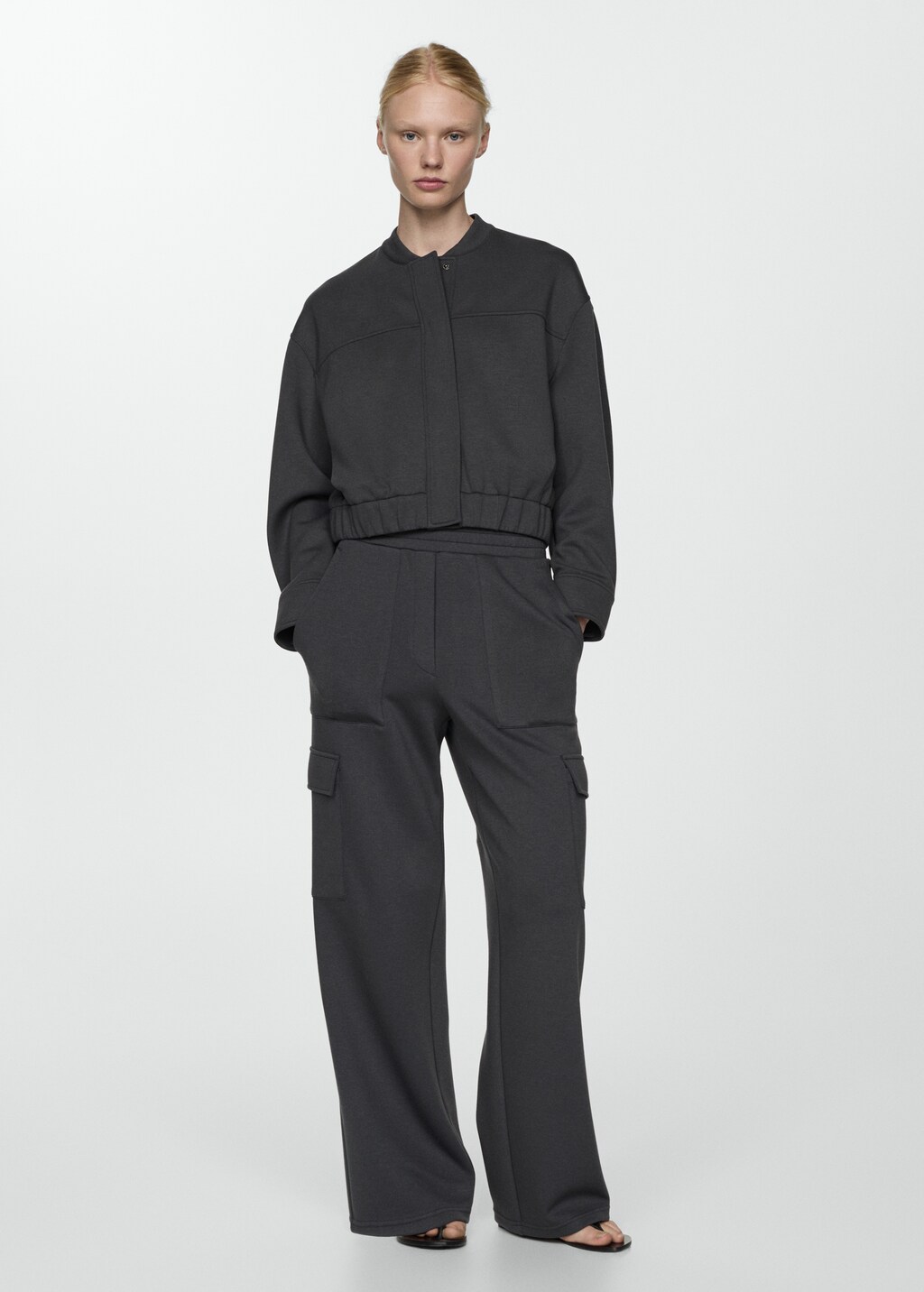 Elastic waist cargo trousers - Khaki