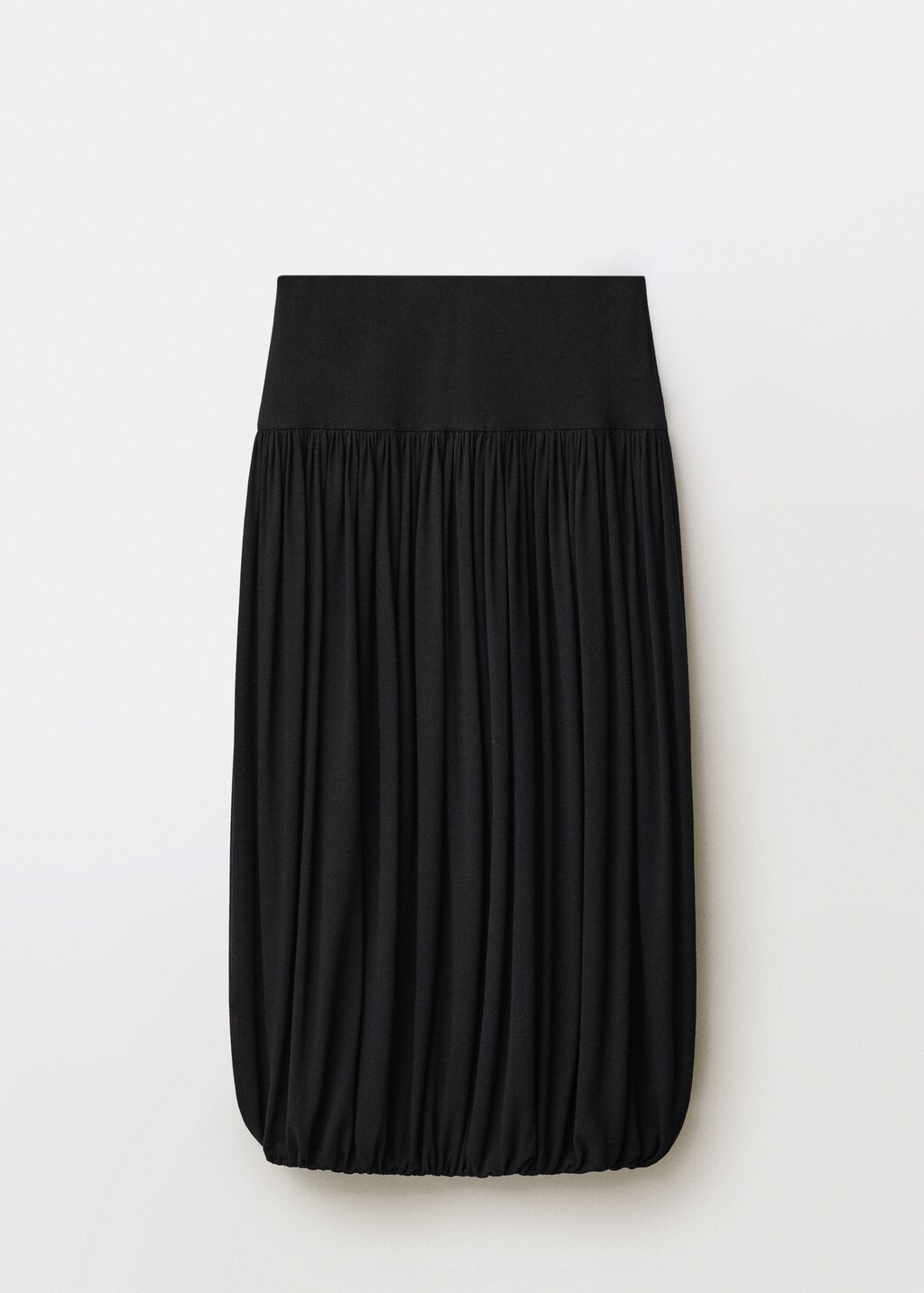 Balloon-effect midi-skirt - Black