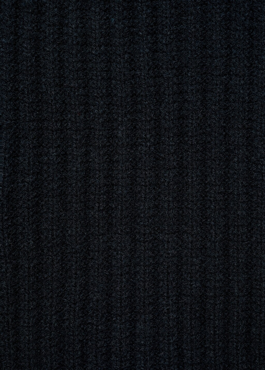 Ribbed polo-neck sweater - Dark Navy