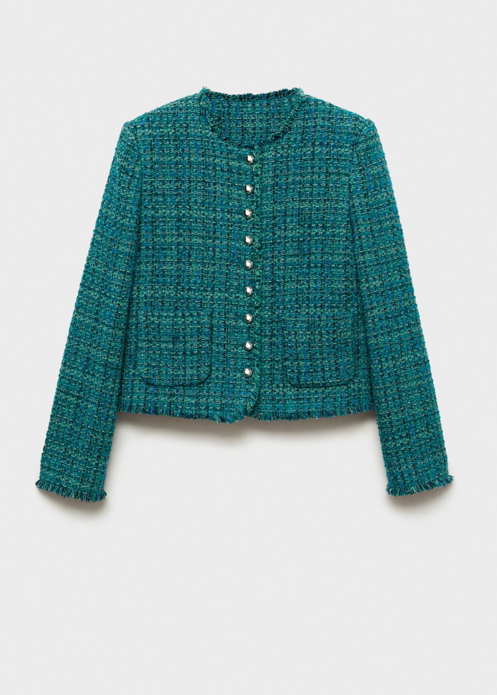 Pocket tweed jacket - Petrol Blue