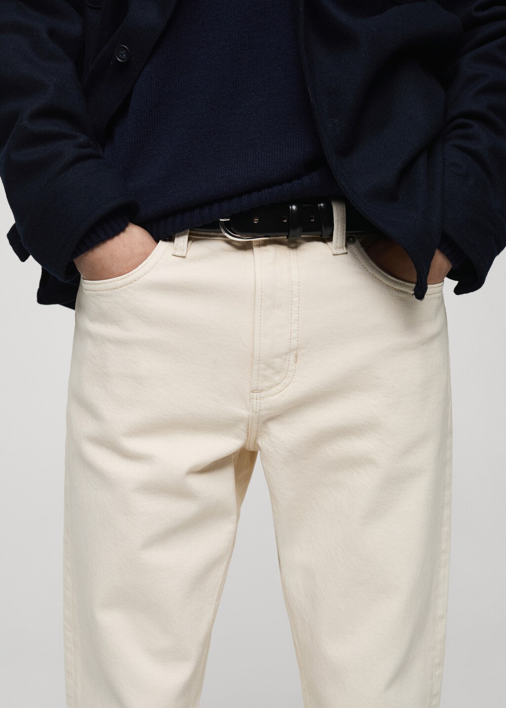 Ben tapered cropped jeans - Medium Brown