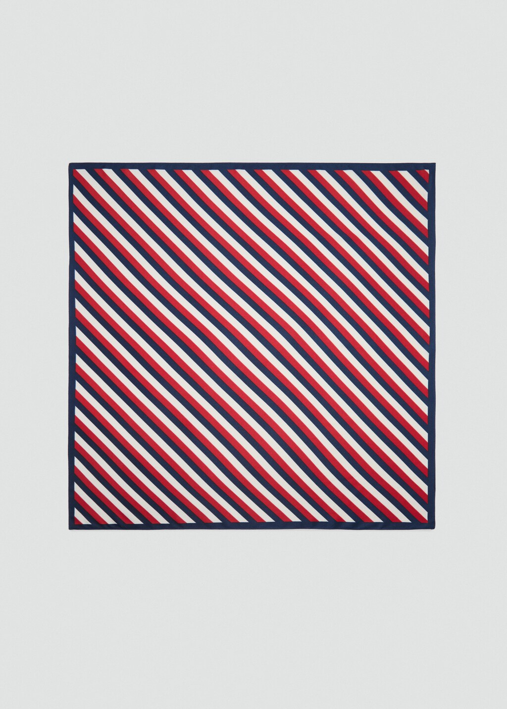 Multi-coloured striped scarf - Red