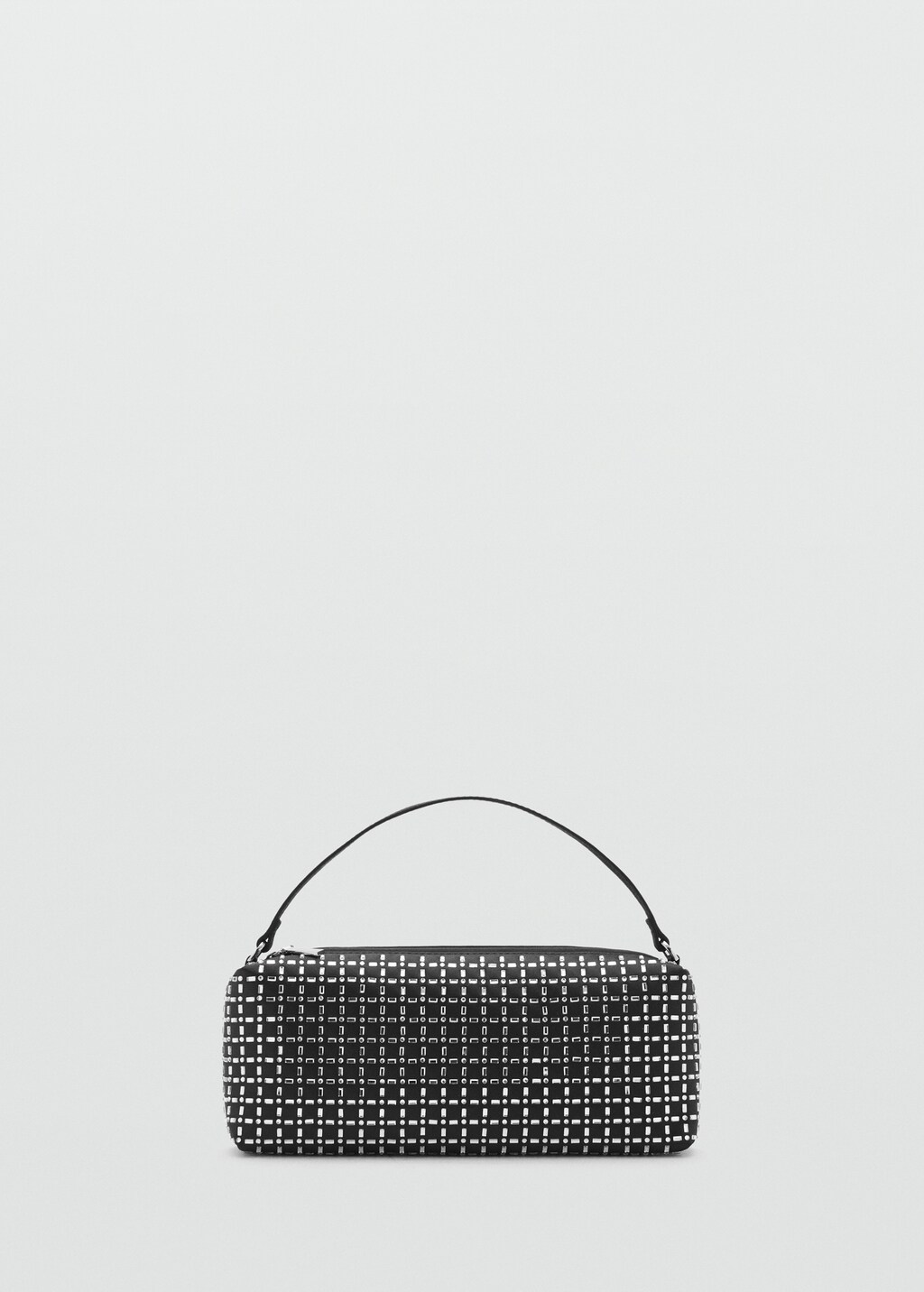 Mini bag with crystal appliqué - Black