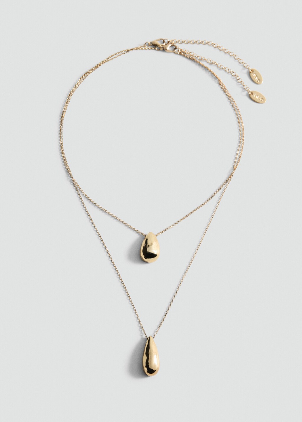 Double-drop pendant necklace - Gold