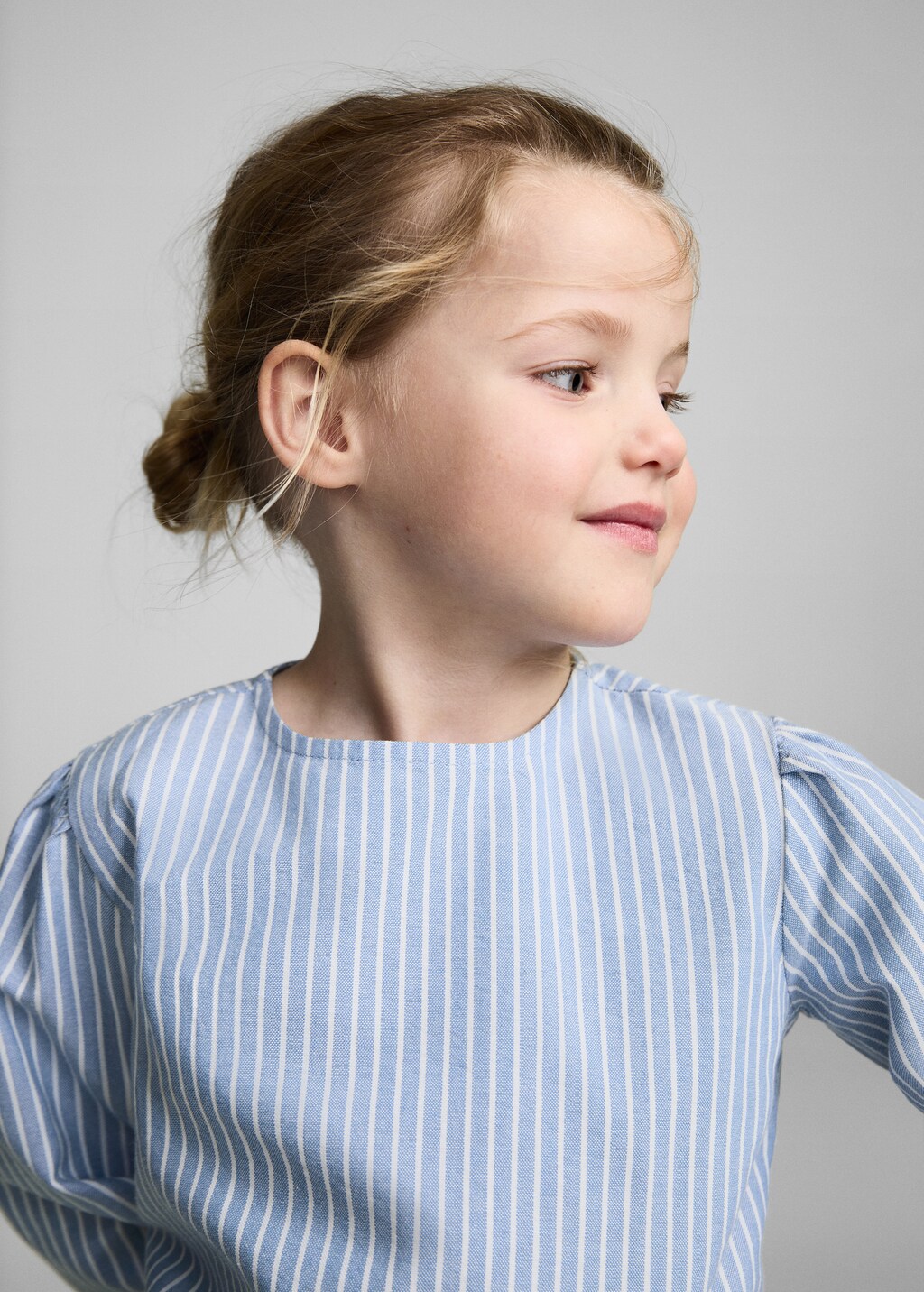 Striped cotton blouse - Indigo Blue