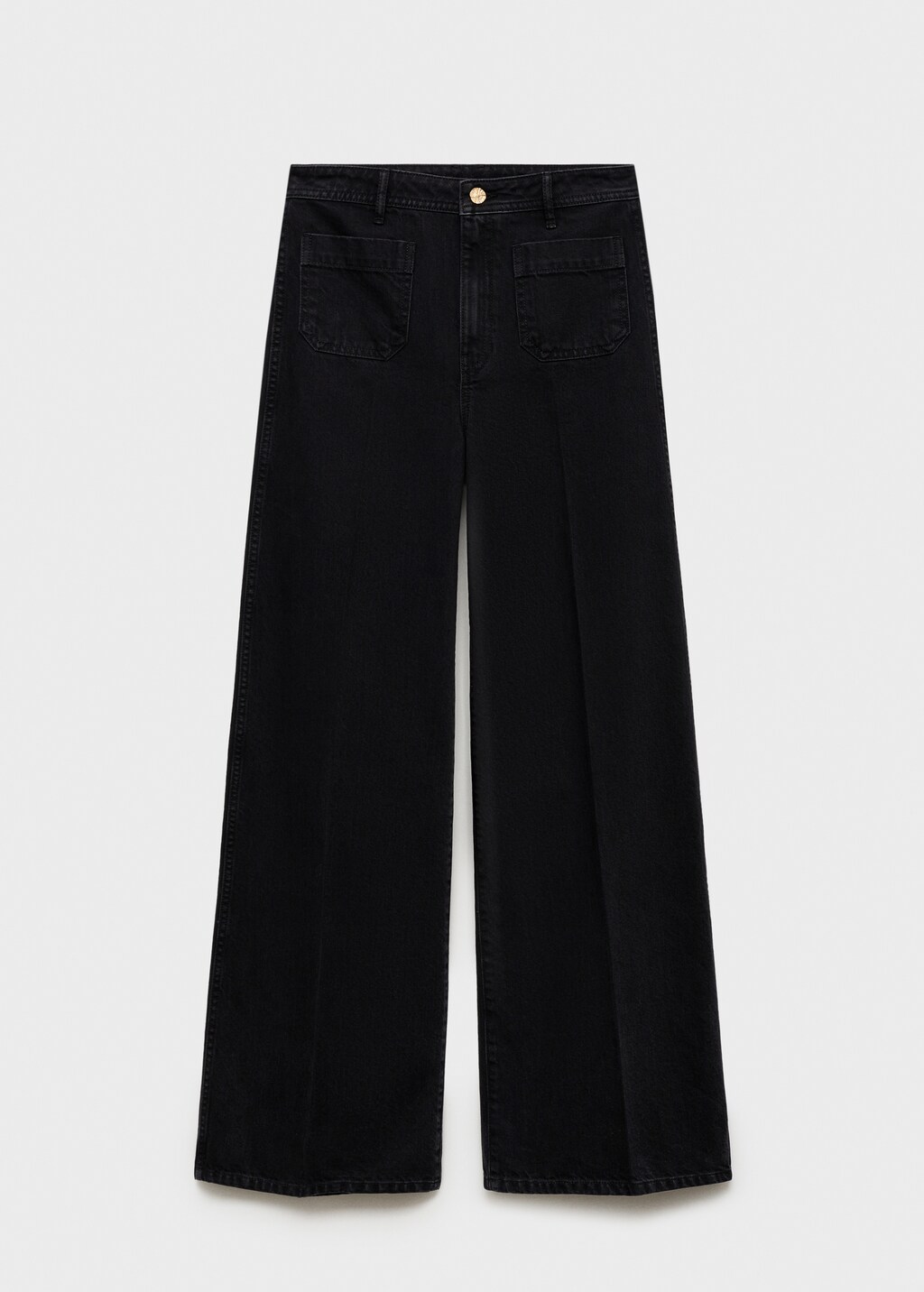 Wideleg jeans with pockets - Dark Blue