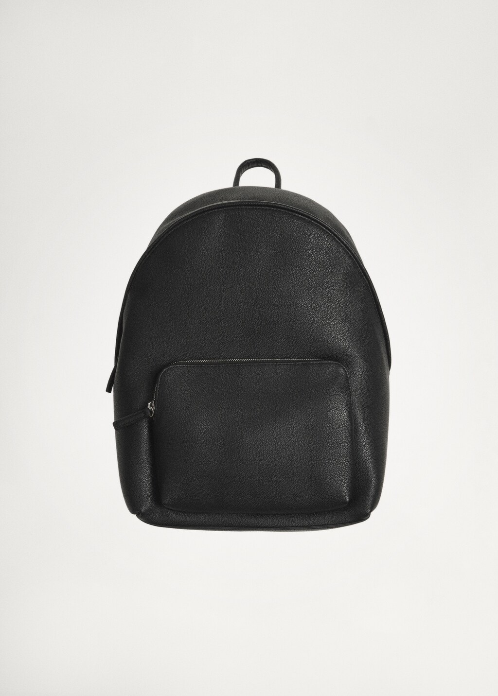 Leather-effect backpack - Black