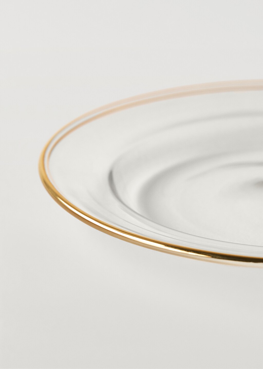 Golden edge borosilicate plate - Gold