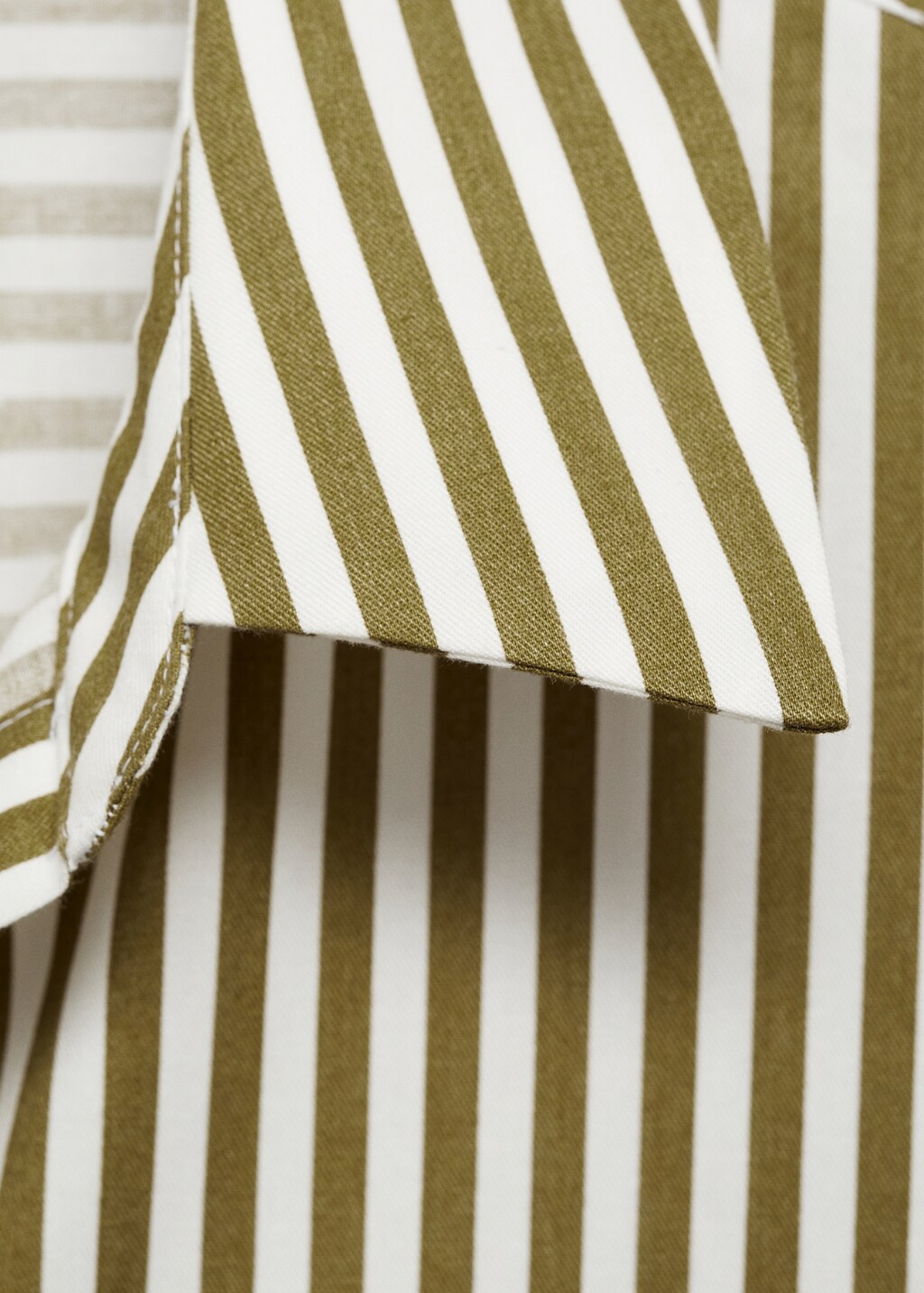 Striped shirt with contrasting pocket - Green