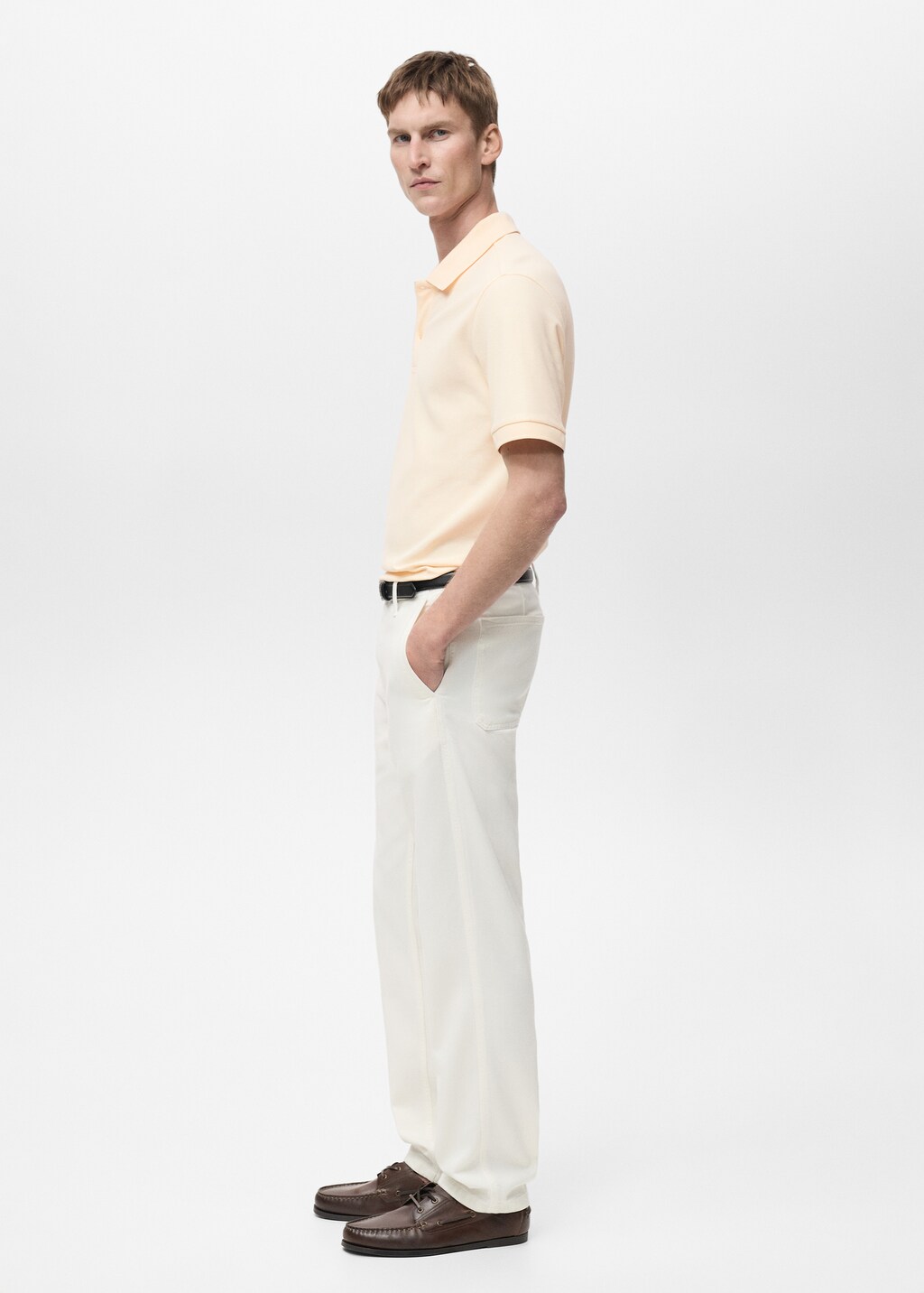 Regular-fit cotton piqué polo shirt - Dark Green