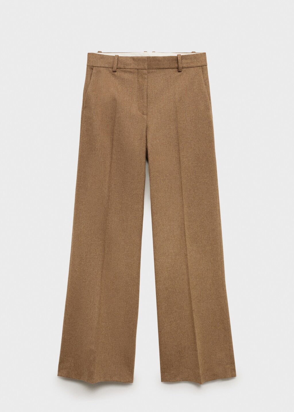 Wool-blend suit trousers - Tobacco Brown