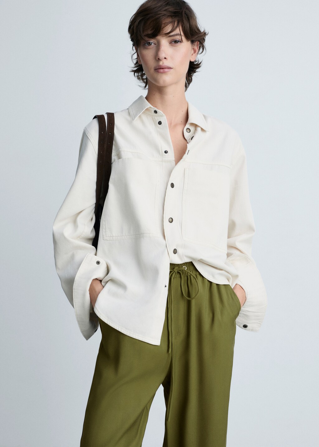 Straight suit trousers - Beige