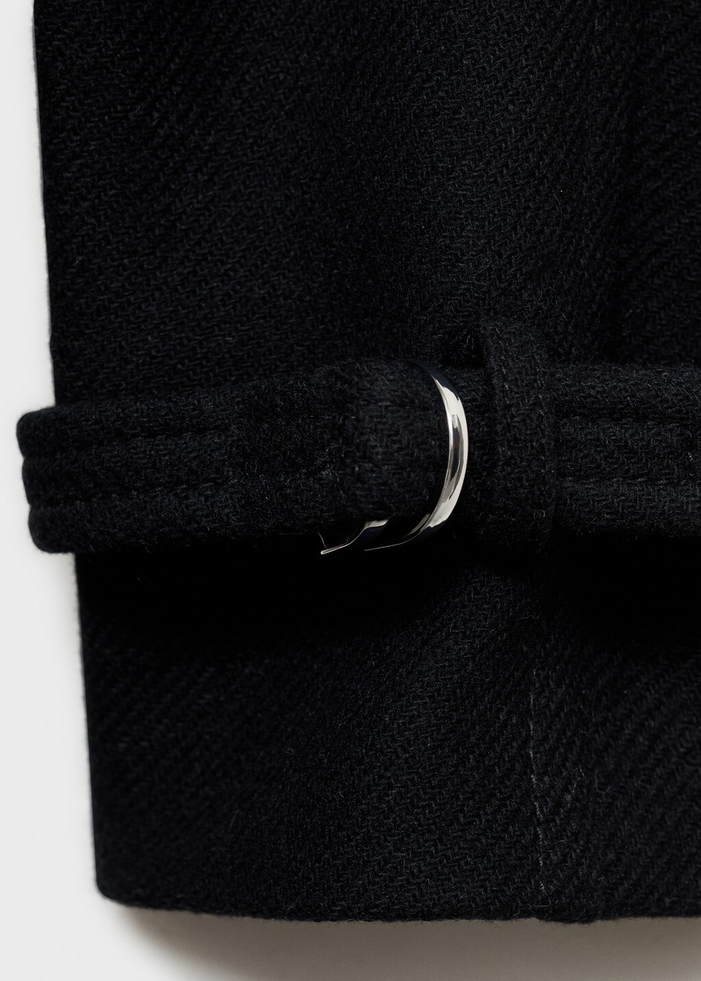 Maxi lapel Manteco wool coat - Light/Pastel Grey