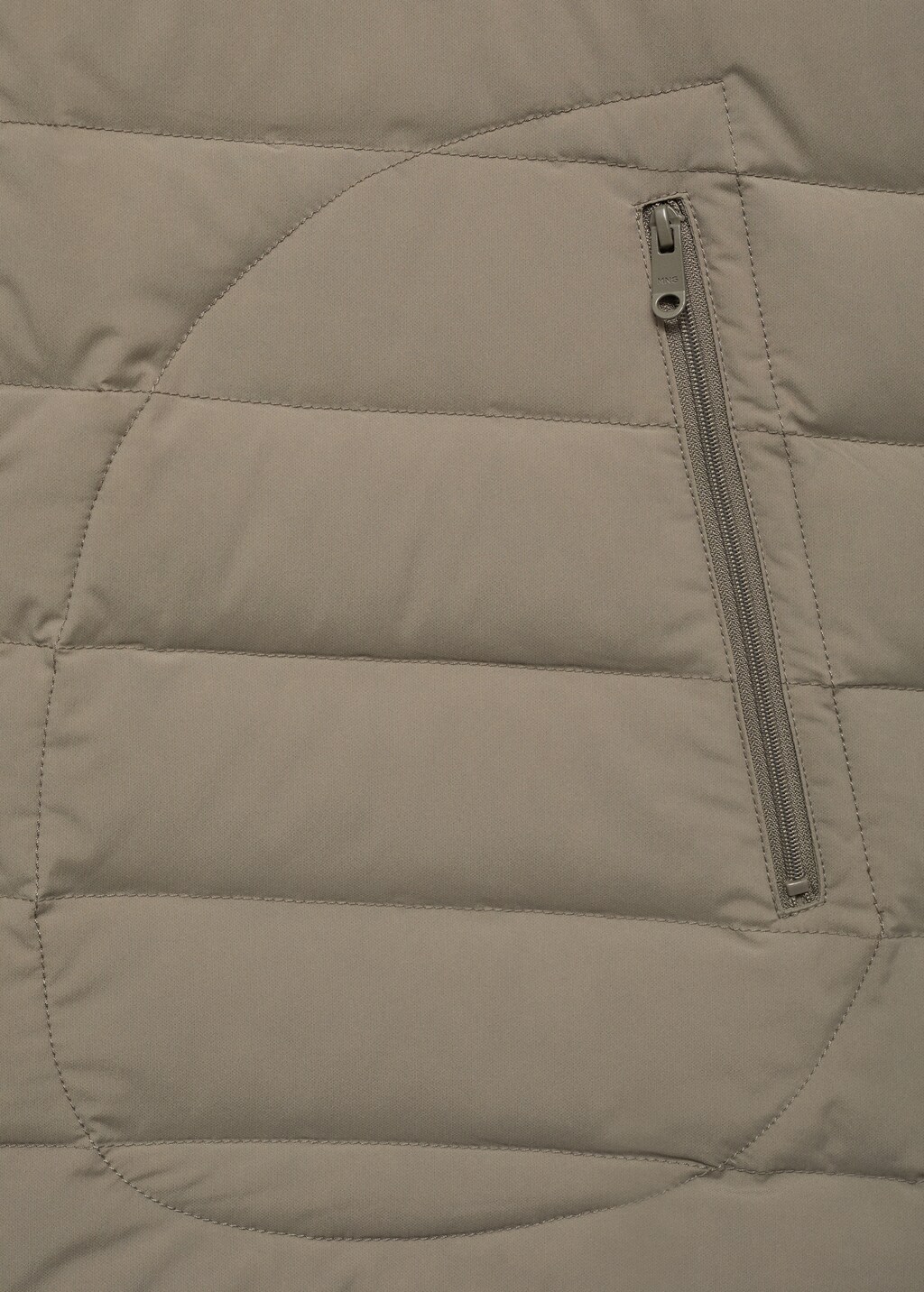 Quilted vest with down and feather filling - Grey