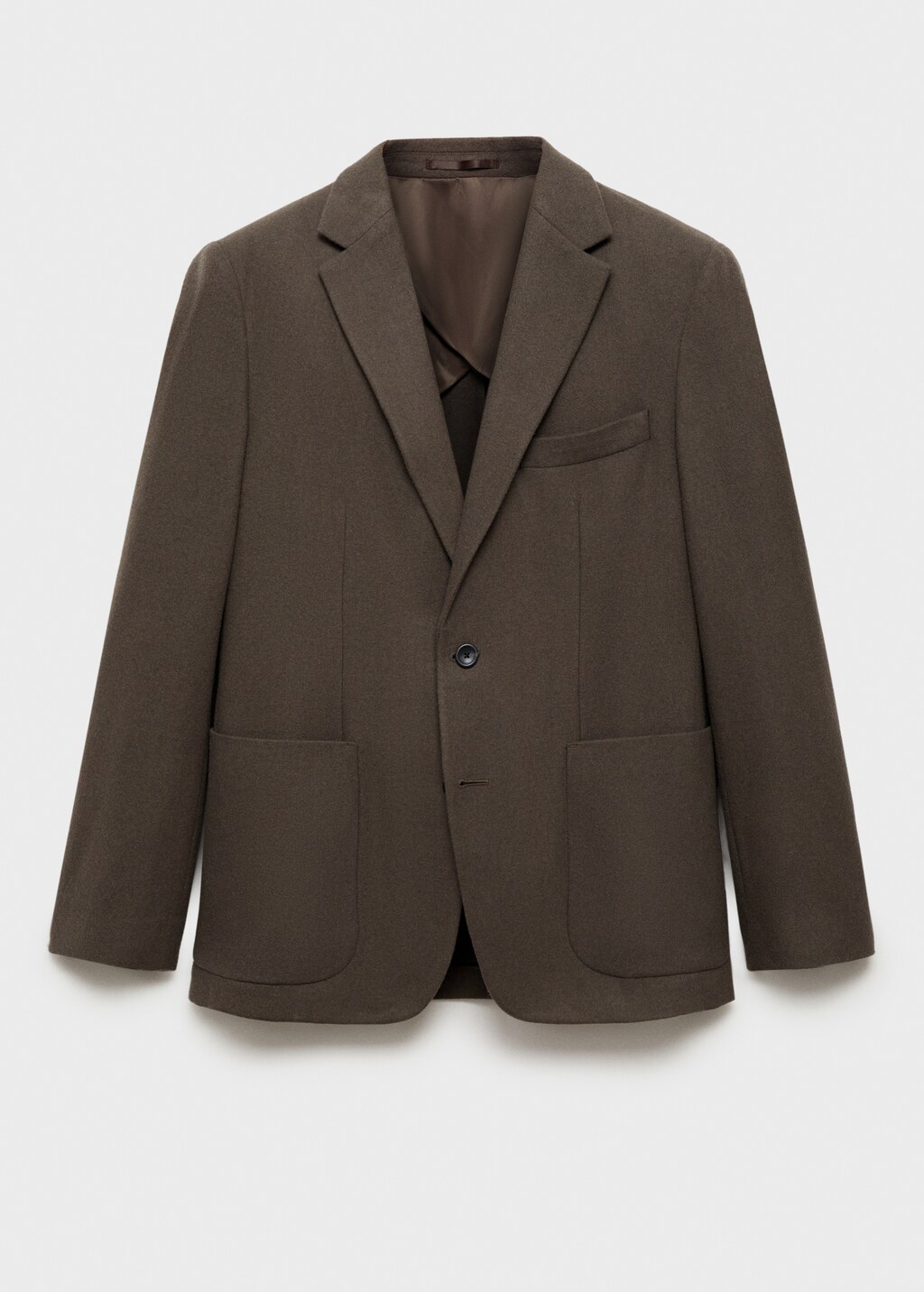 Slim fit wool blend blazer - Blue