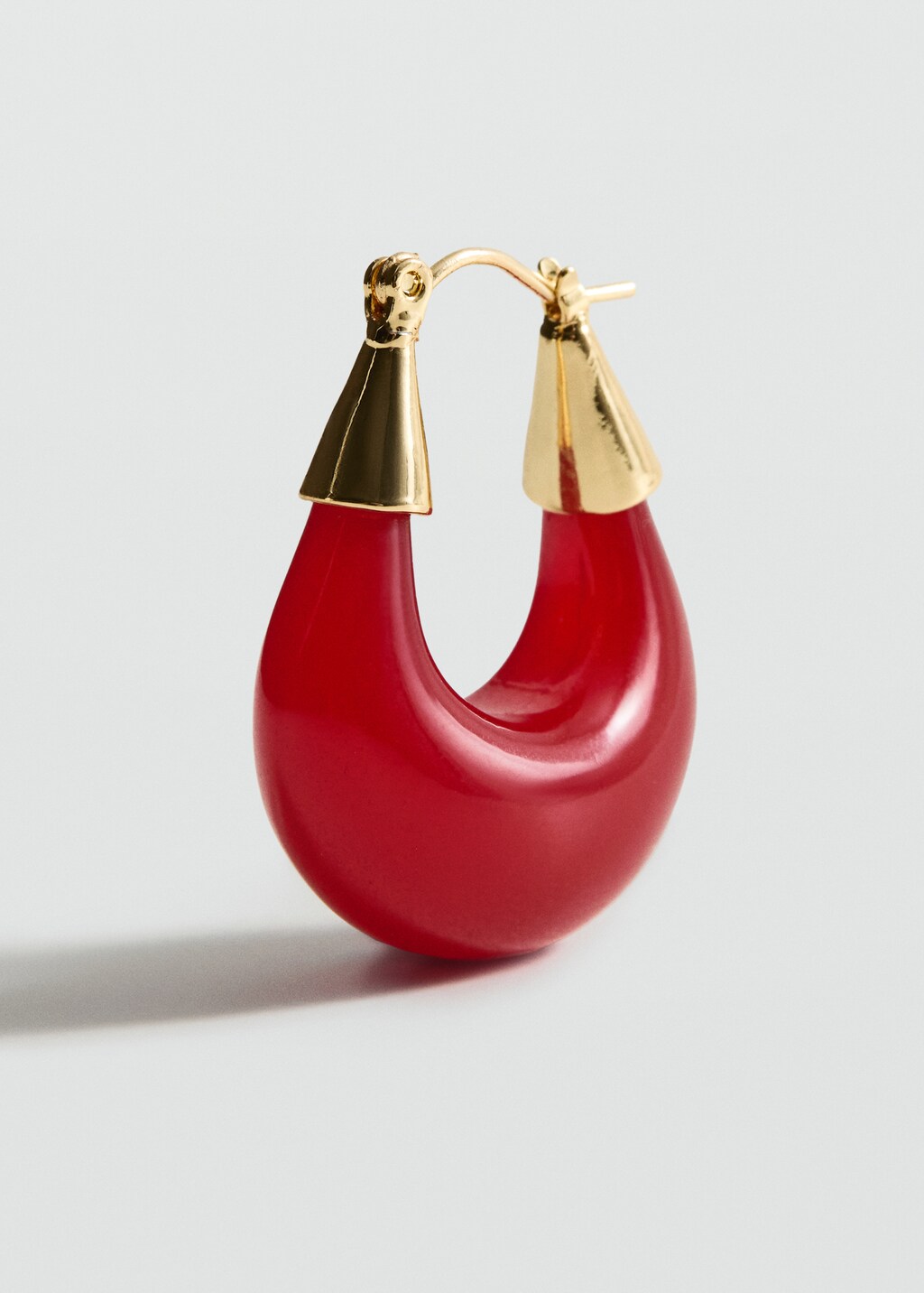 Mixed hoop earrings - Red