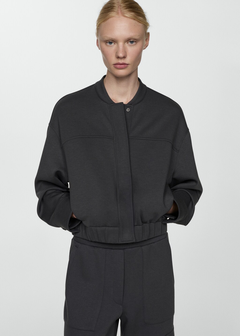 Elastic waist cargo trousers - Khaki