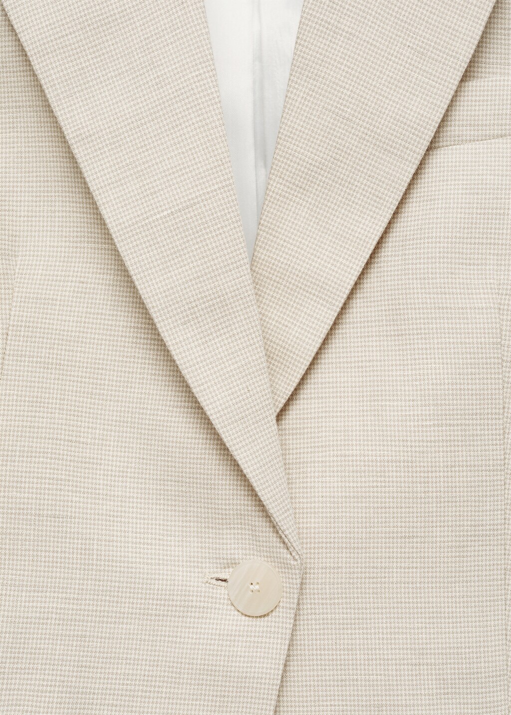 Houndstooth linen jacket - Light Heather Grey