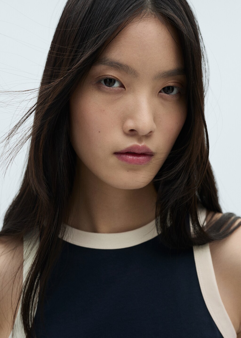 Contrast trim top - Red