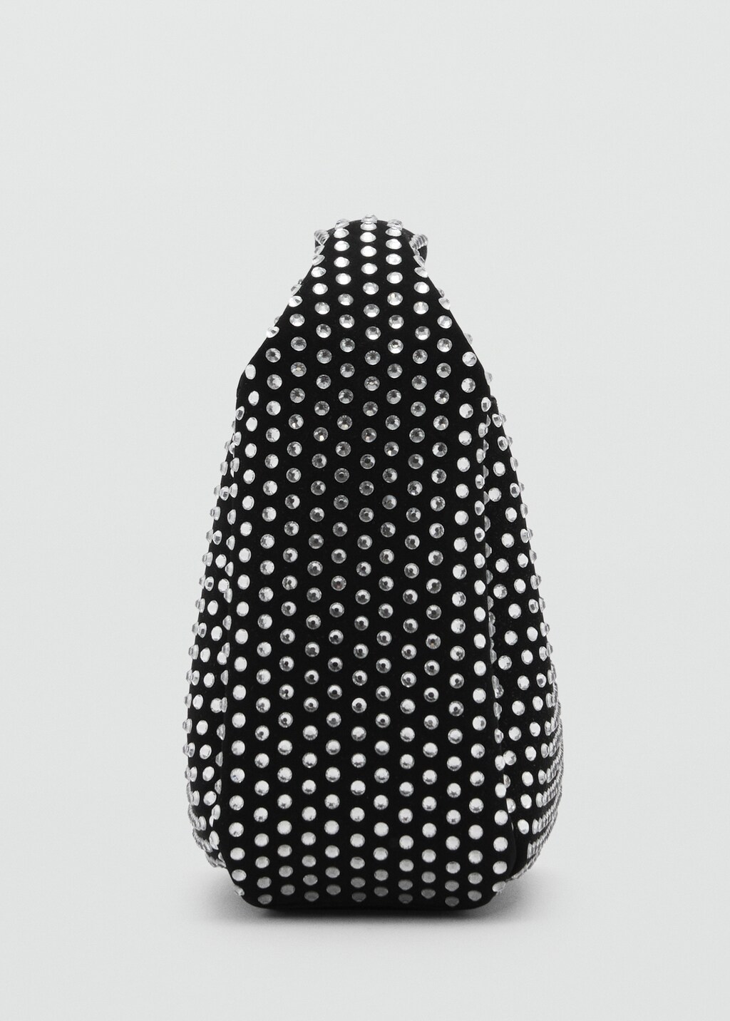 Mini rhinestone chain bag - Black