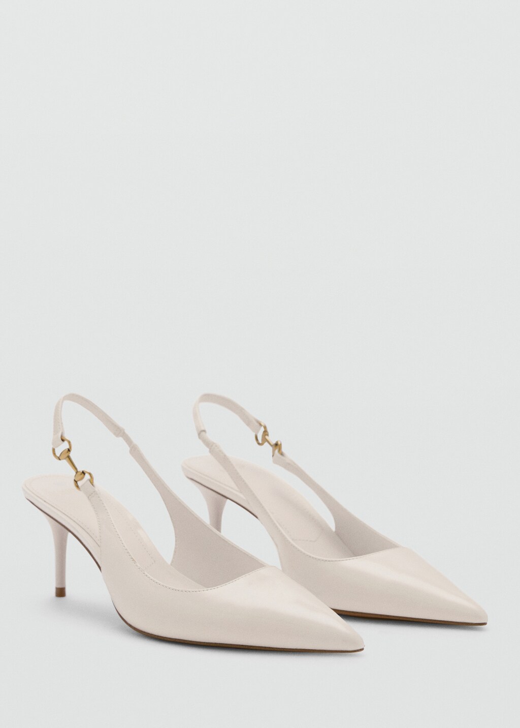 Heeled shoes with link detail - Beige