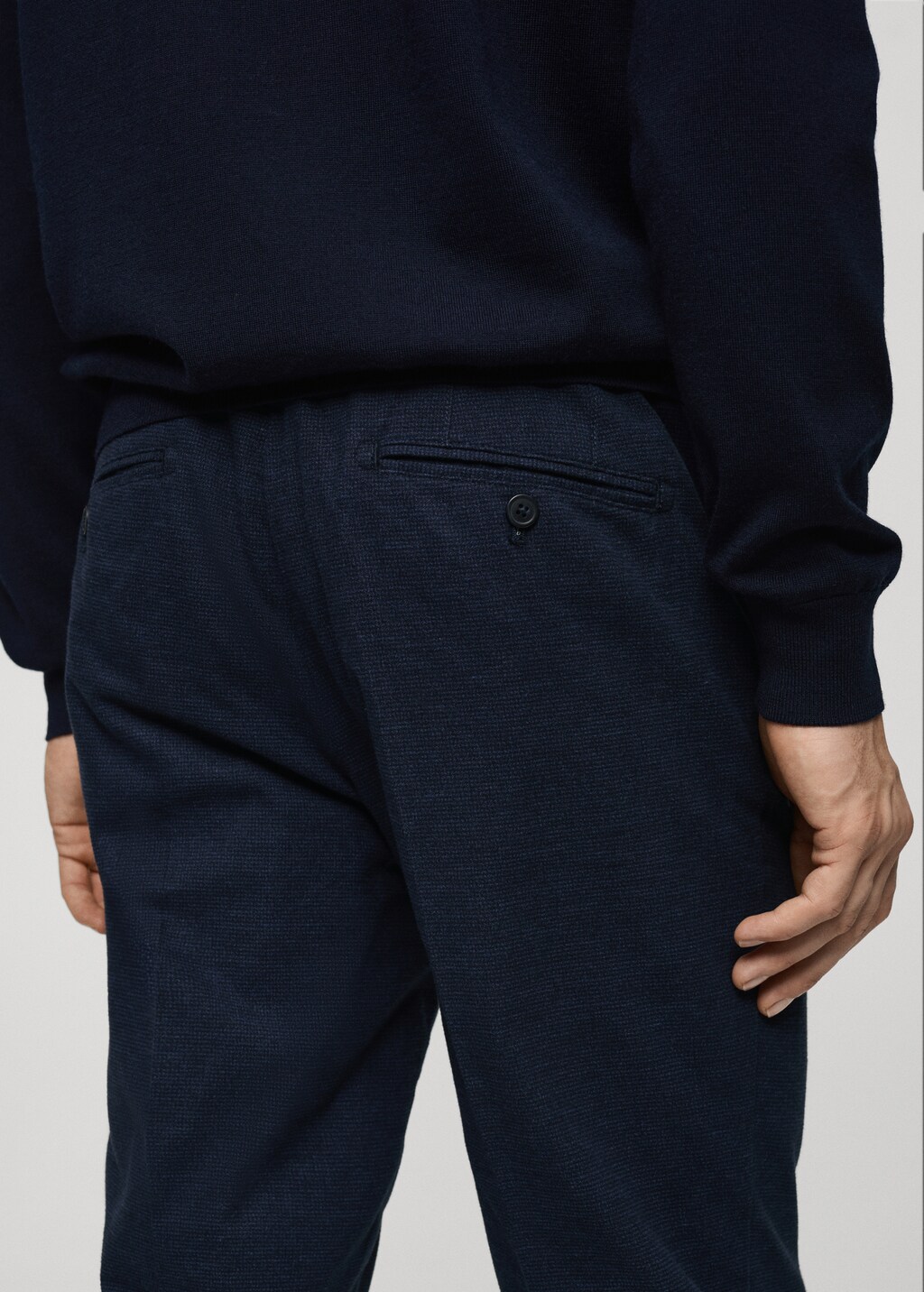 Regular-fit flannel trousers - Light Heather Grey