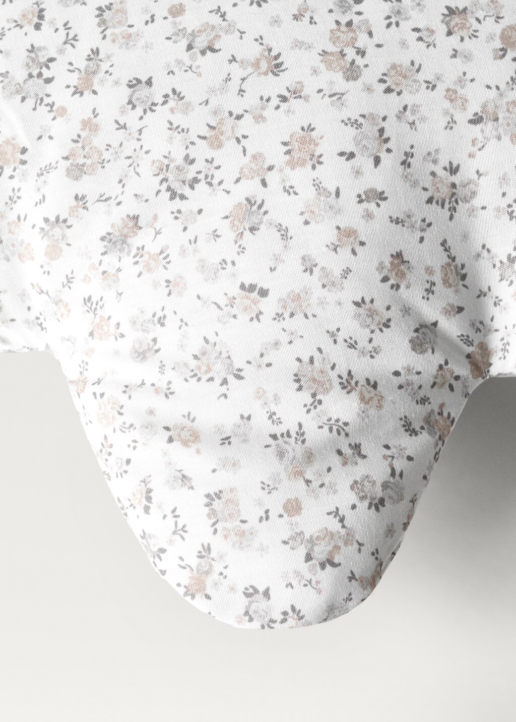 Flower printed children's cushion 35x35 cm - Mint Green