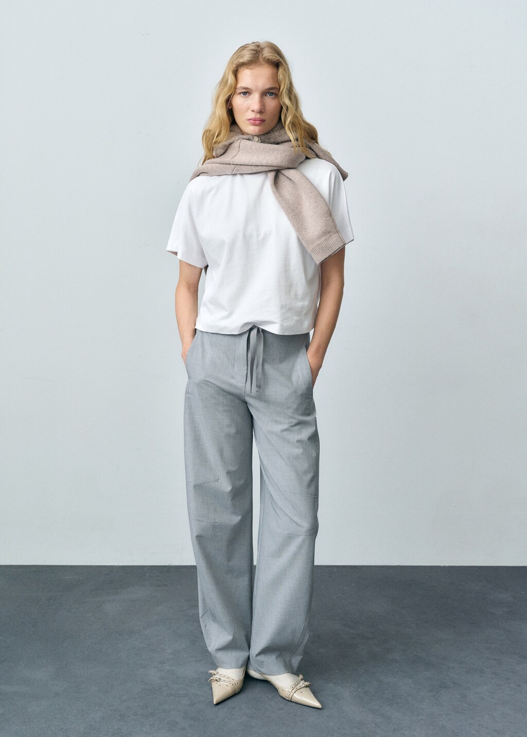 Short-sleeved cotton t-shirt - White