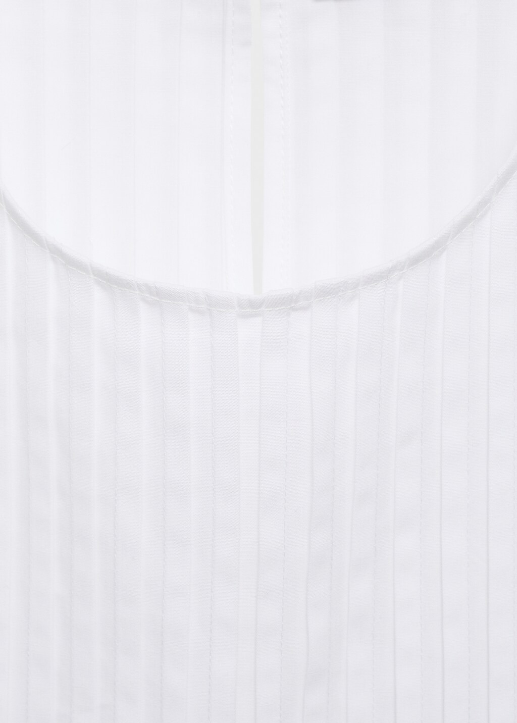 Cotton pleats top - White