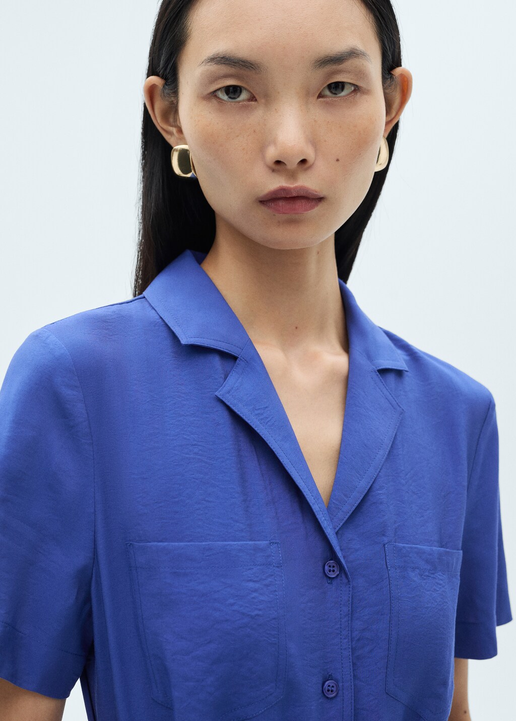 Pockets shirt dress - Red