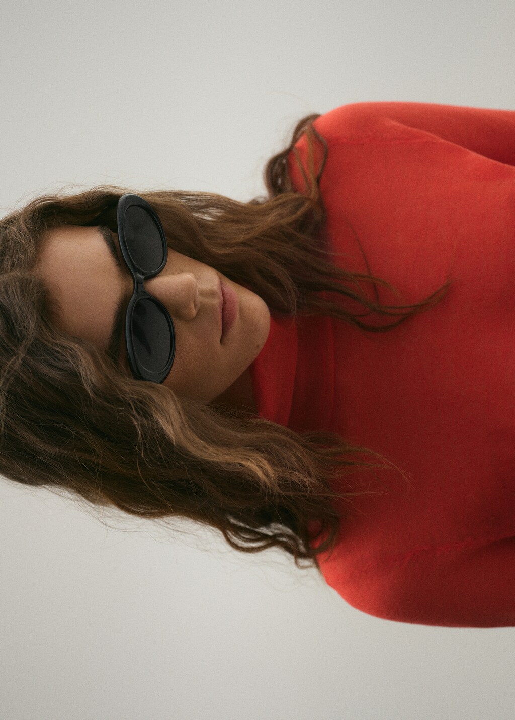 Oval frame sunglasses - Brown