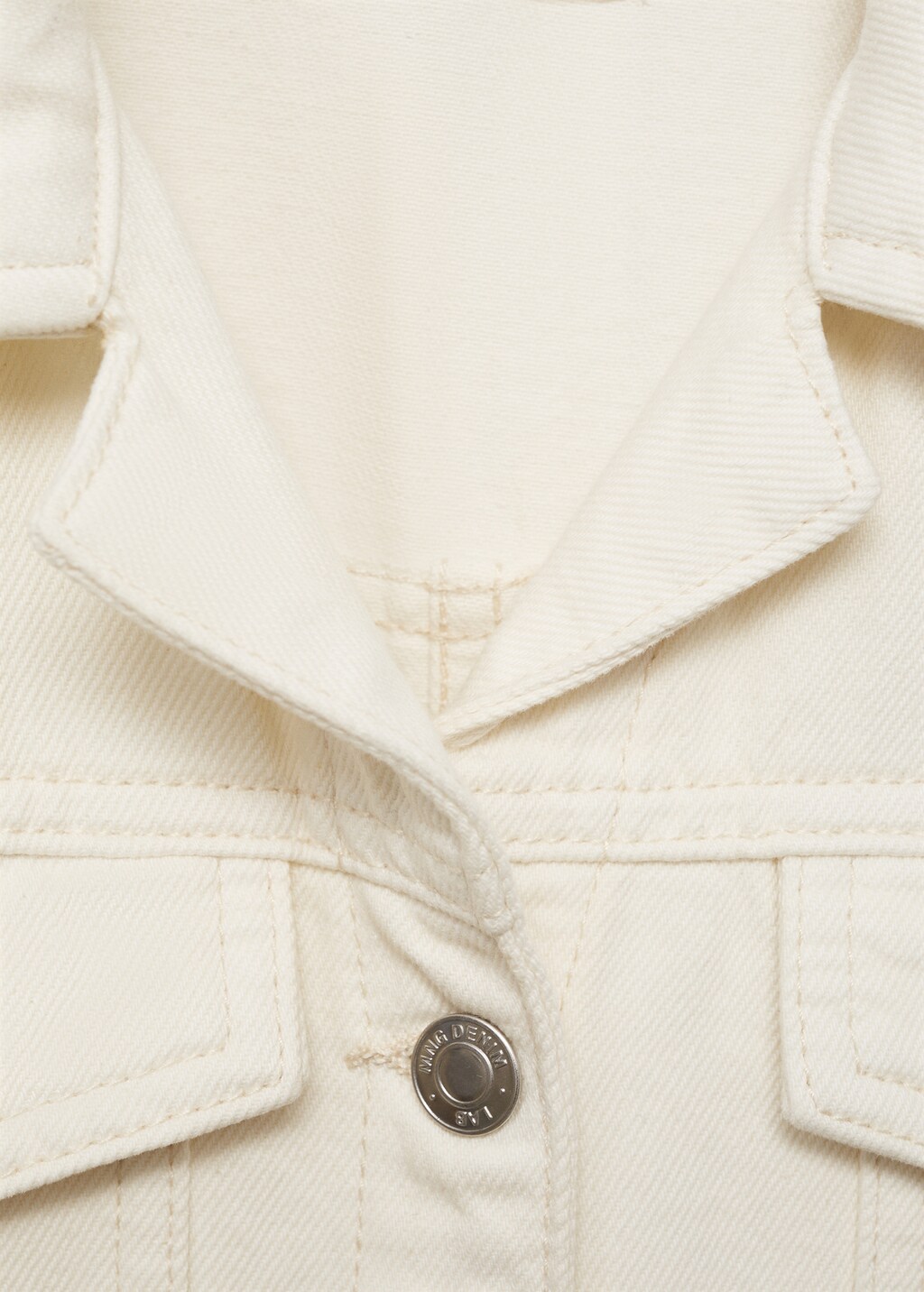 Long denim jumpsuit - Ecru