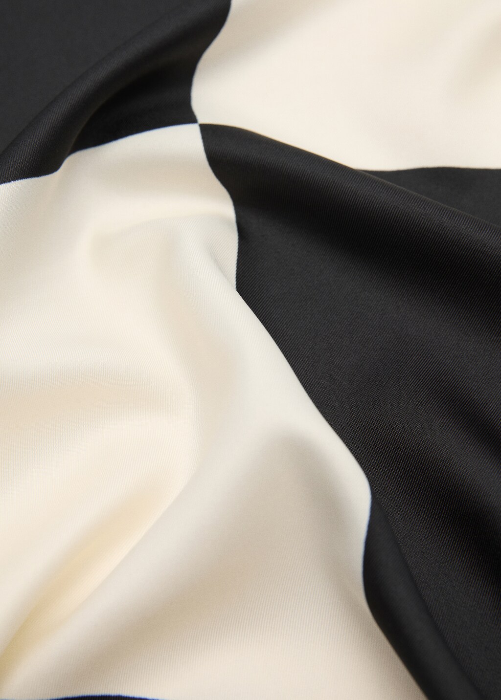 Bicolour printed scarf - Ecru