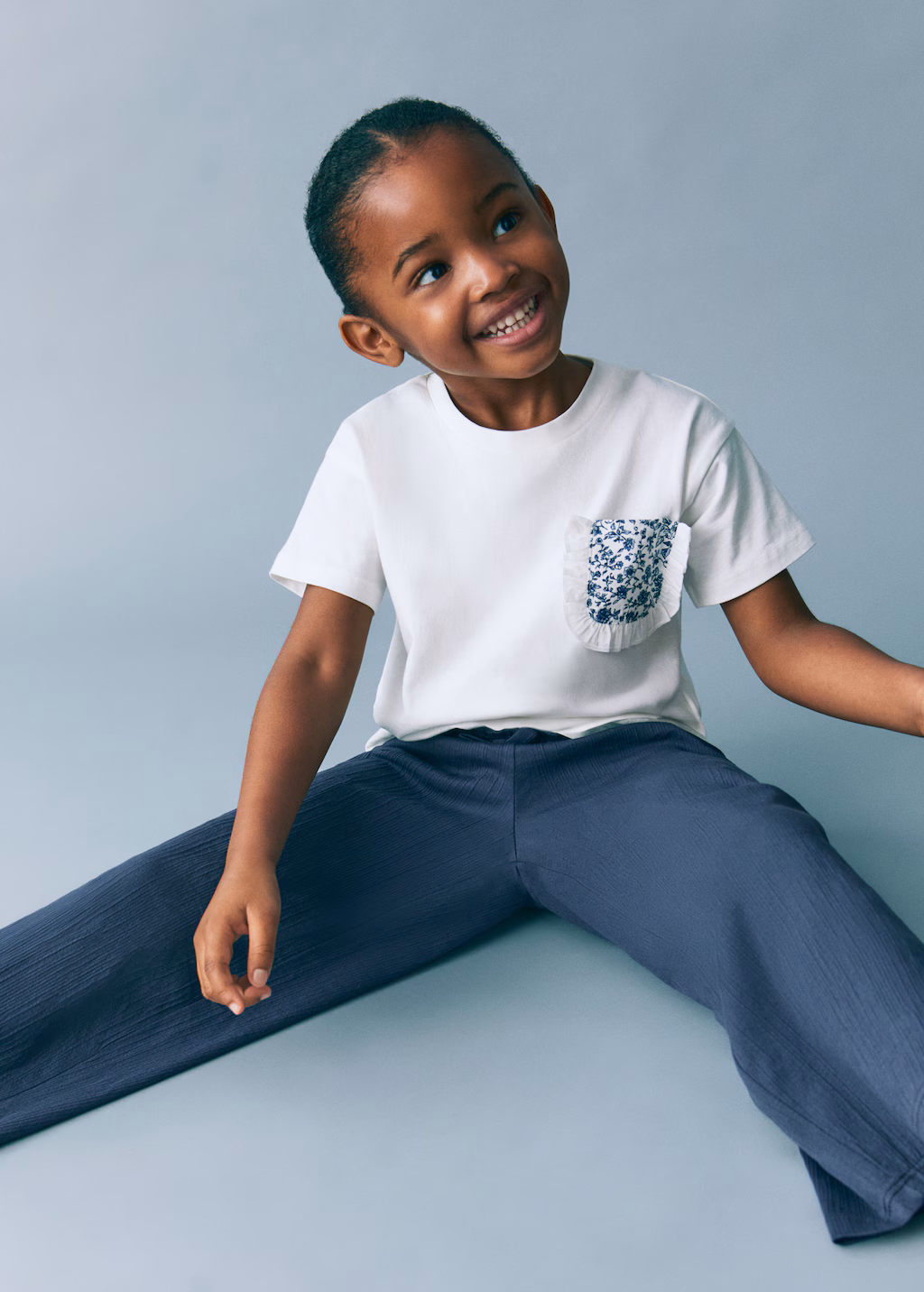 Patch pocket T-shirt - Sky Blue