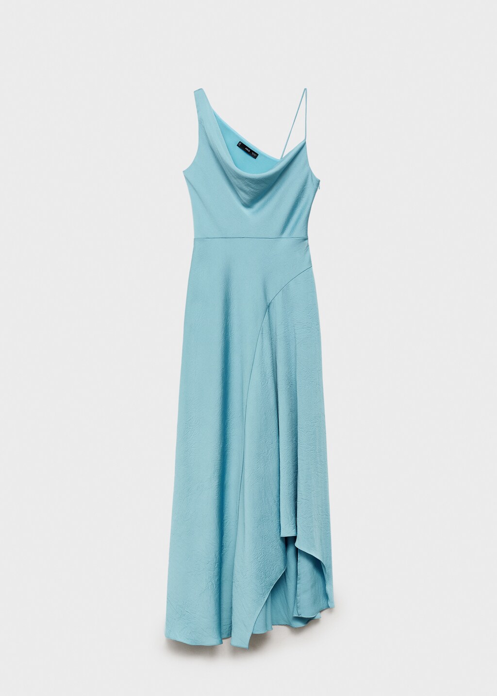 Asymmetrical creased-effect dress - Sky Blue