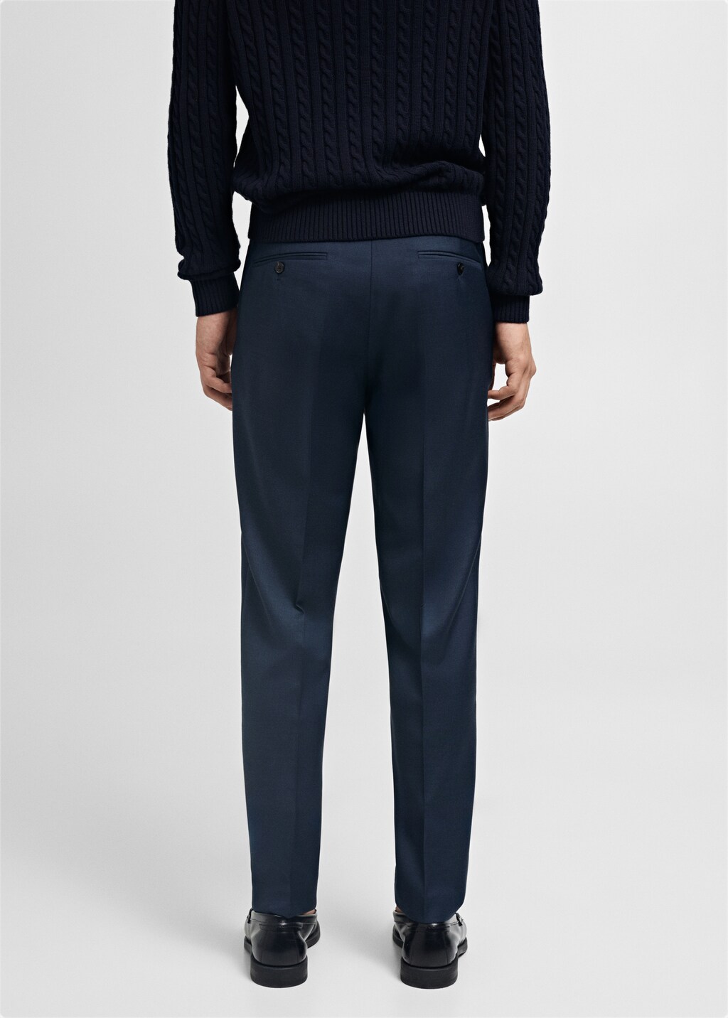 Venice 100% virgin wool suit trousers - Dark Navy