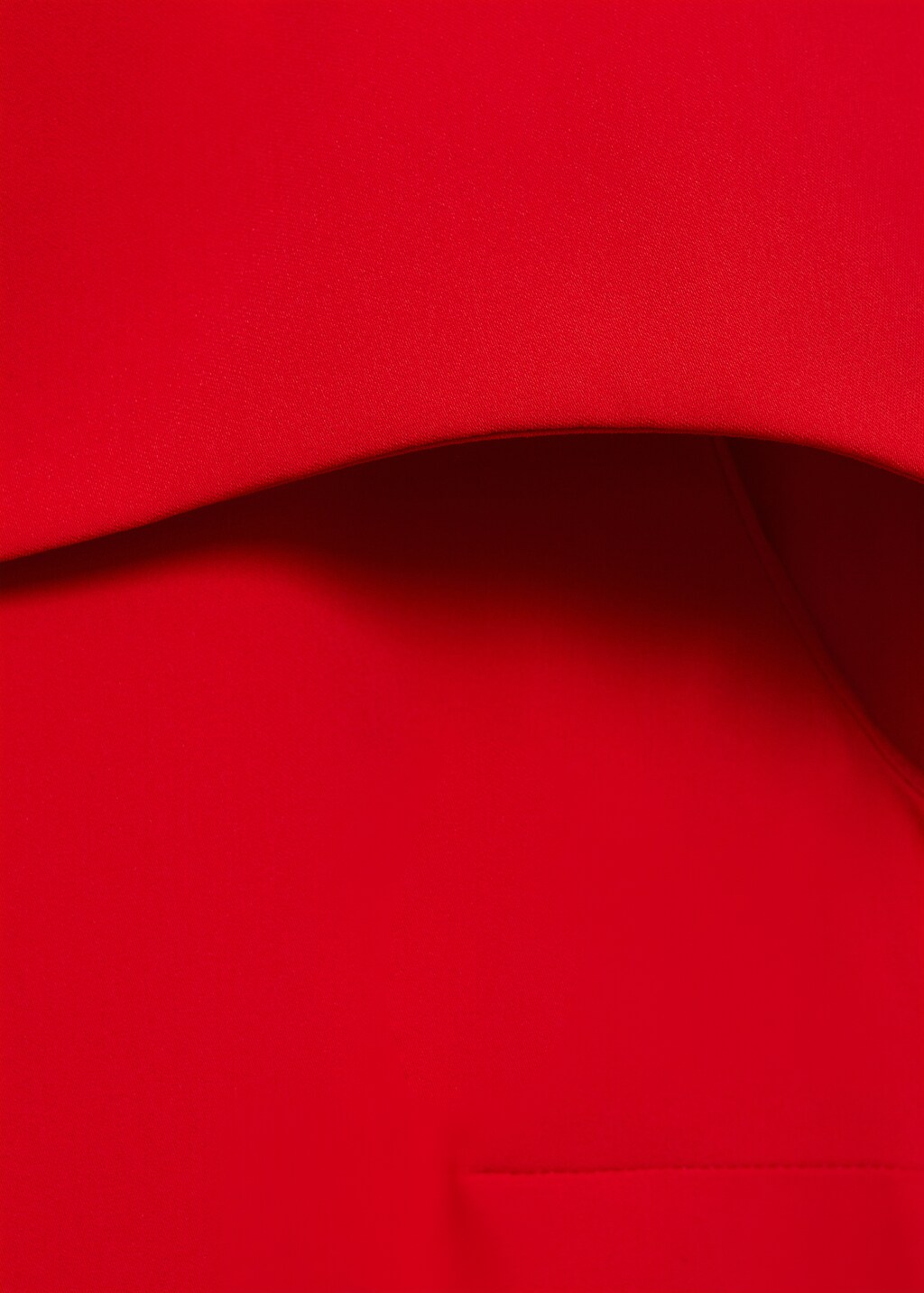 Straight dress with cape collar - Red