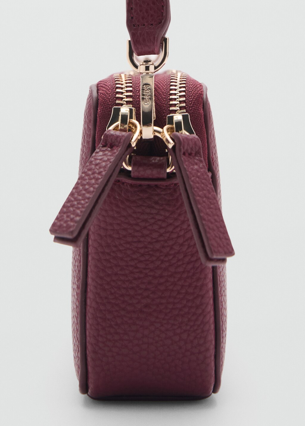 Shoulder bag with double zip - Black