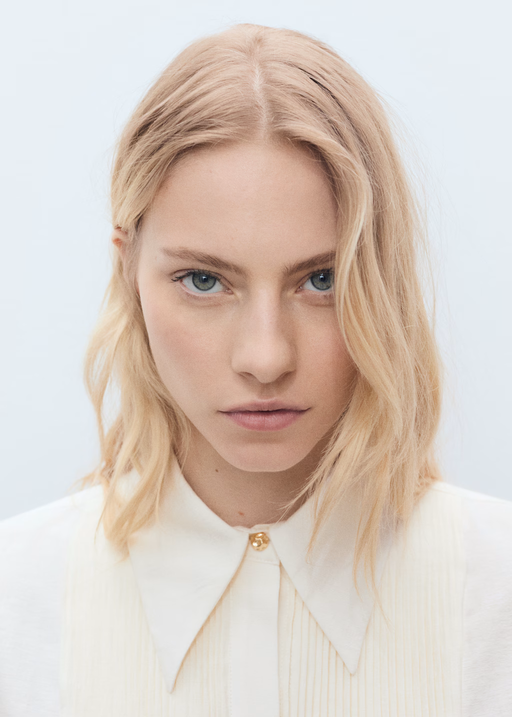 Fluid skirt with contrasting panel - Off White