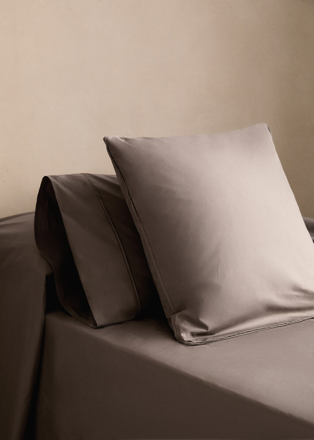 300-thread percale cotton pillowcase  60x60cm - Light/Pastel Grey