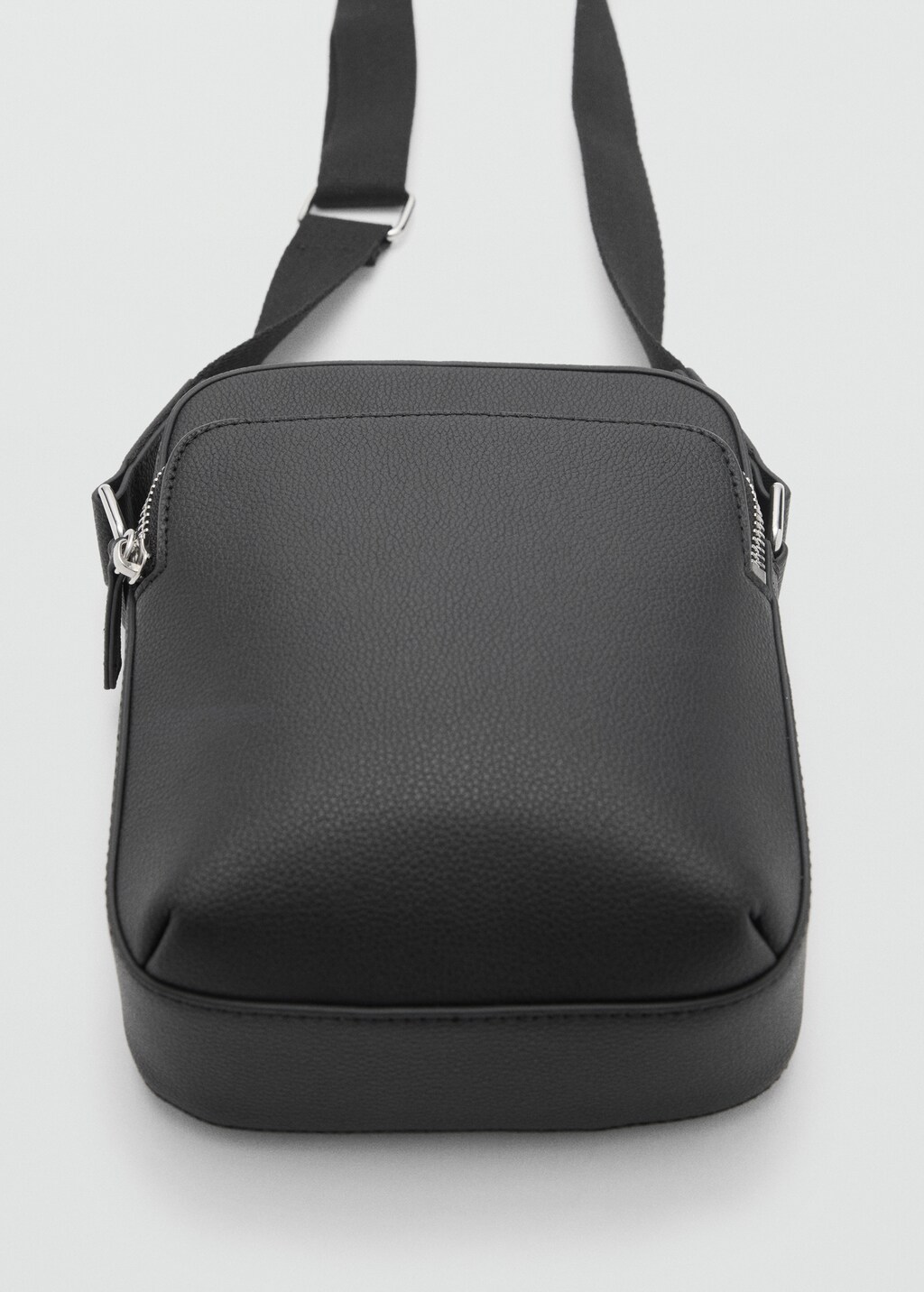 Patent leather-effect shoulder bag - Black