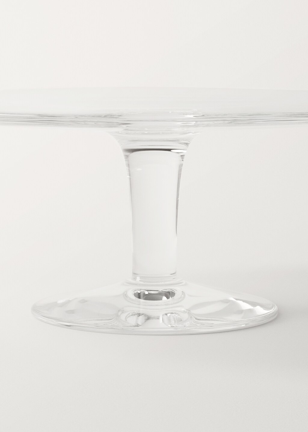 Blown-glass cake dish - Ice Grey