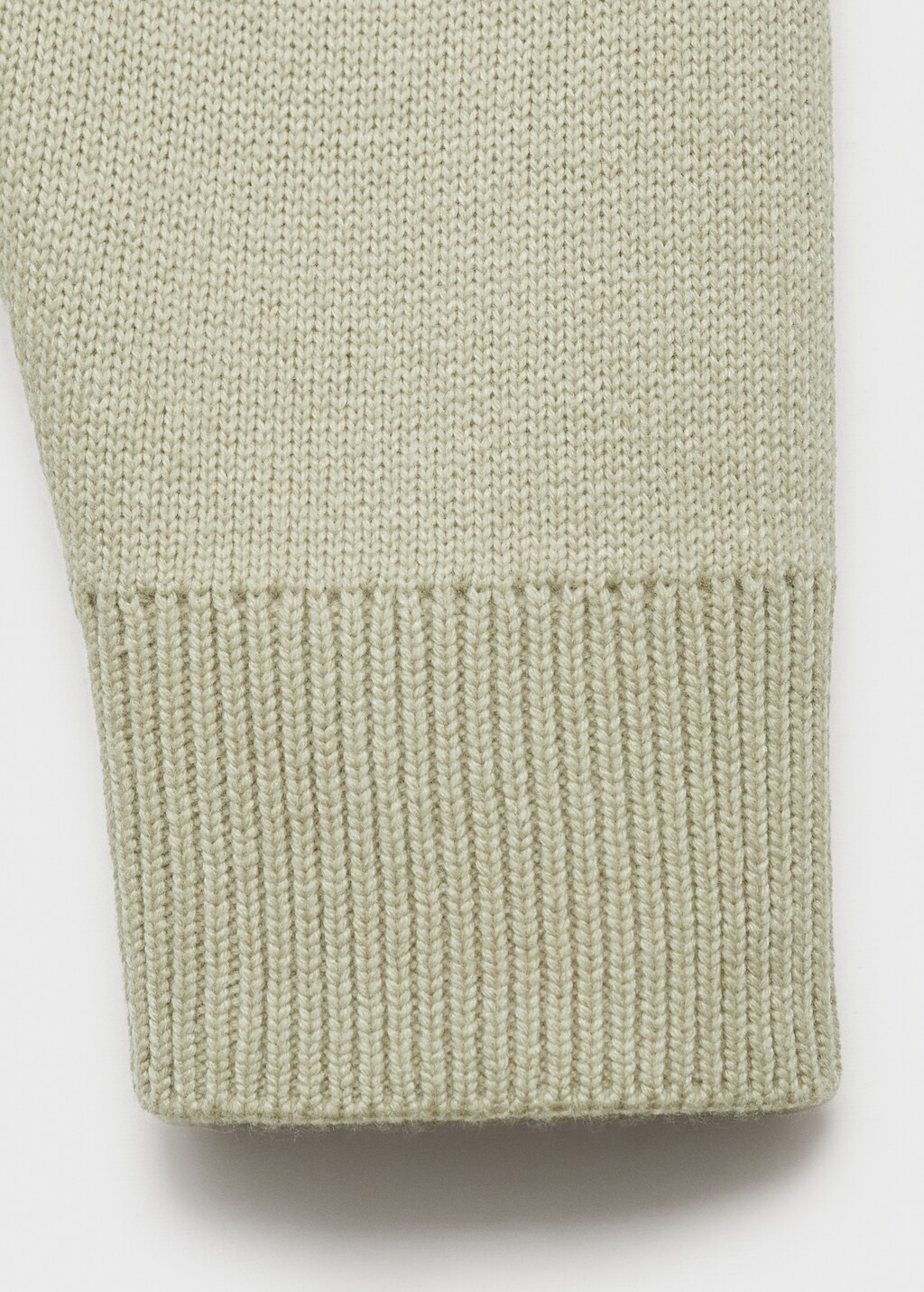 Wool-blend sweater with zip - Green Apple