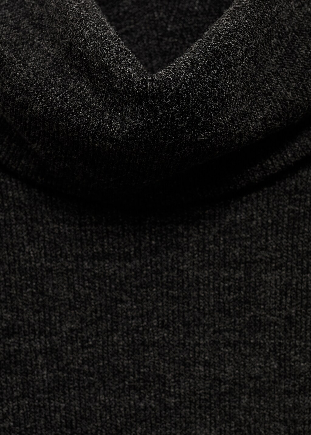 Draped roll neck dress - Grey