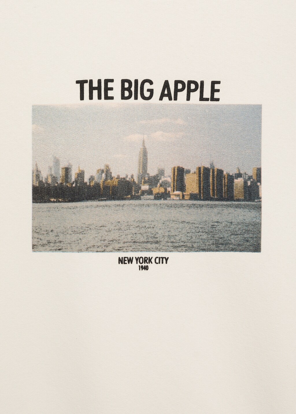 Graphic-print cotton sweatshirt - Beige