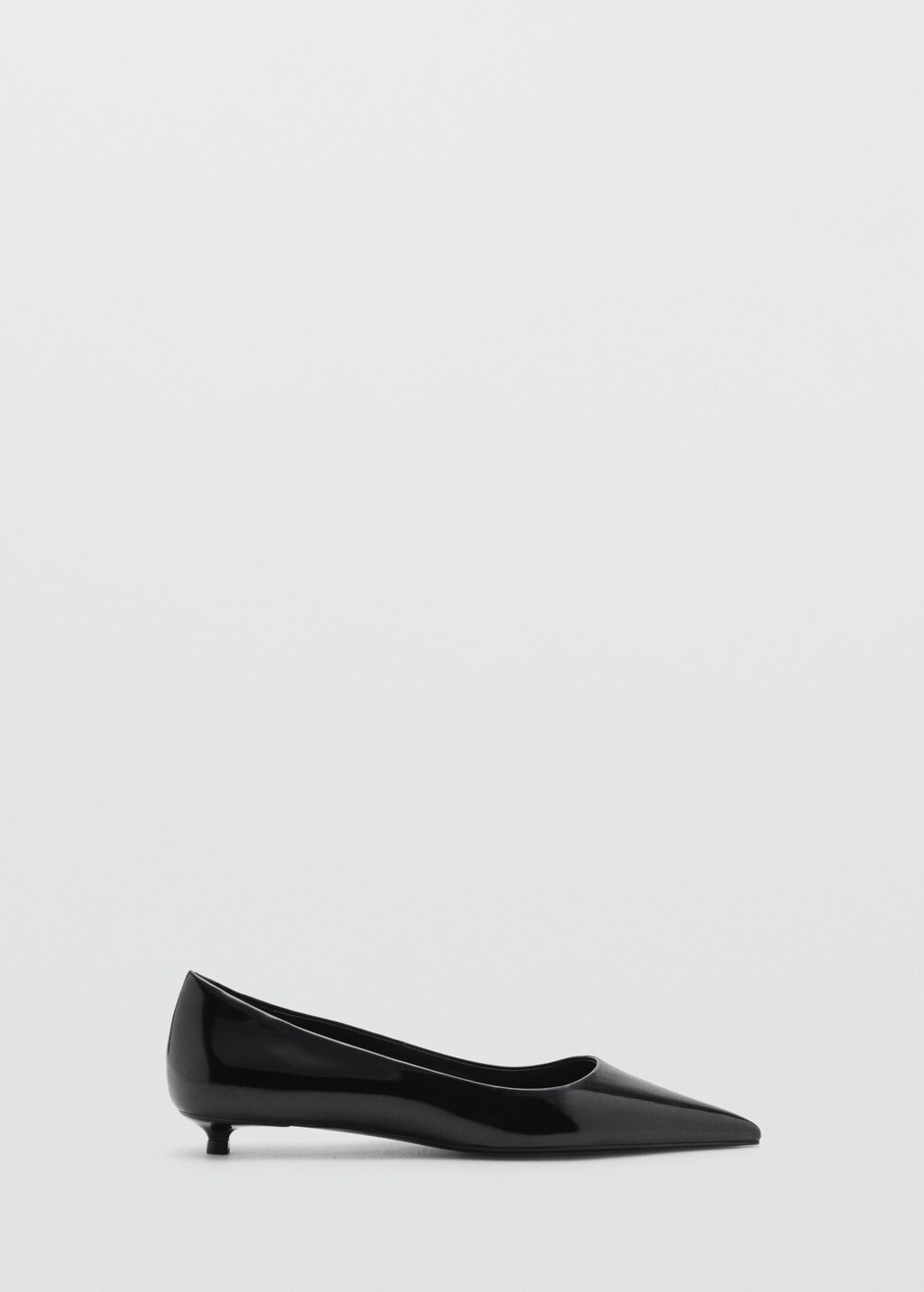 Patent leather-effect heeled shoes - Black