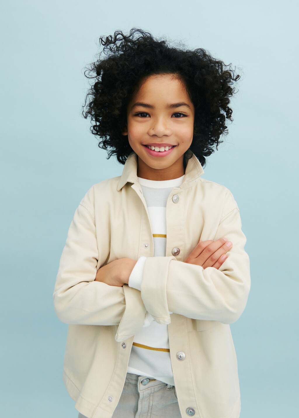 Twill jacket with pockets - Sand