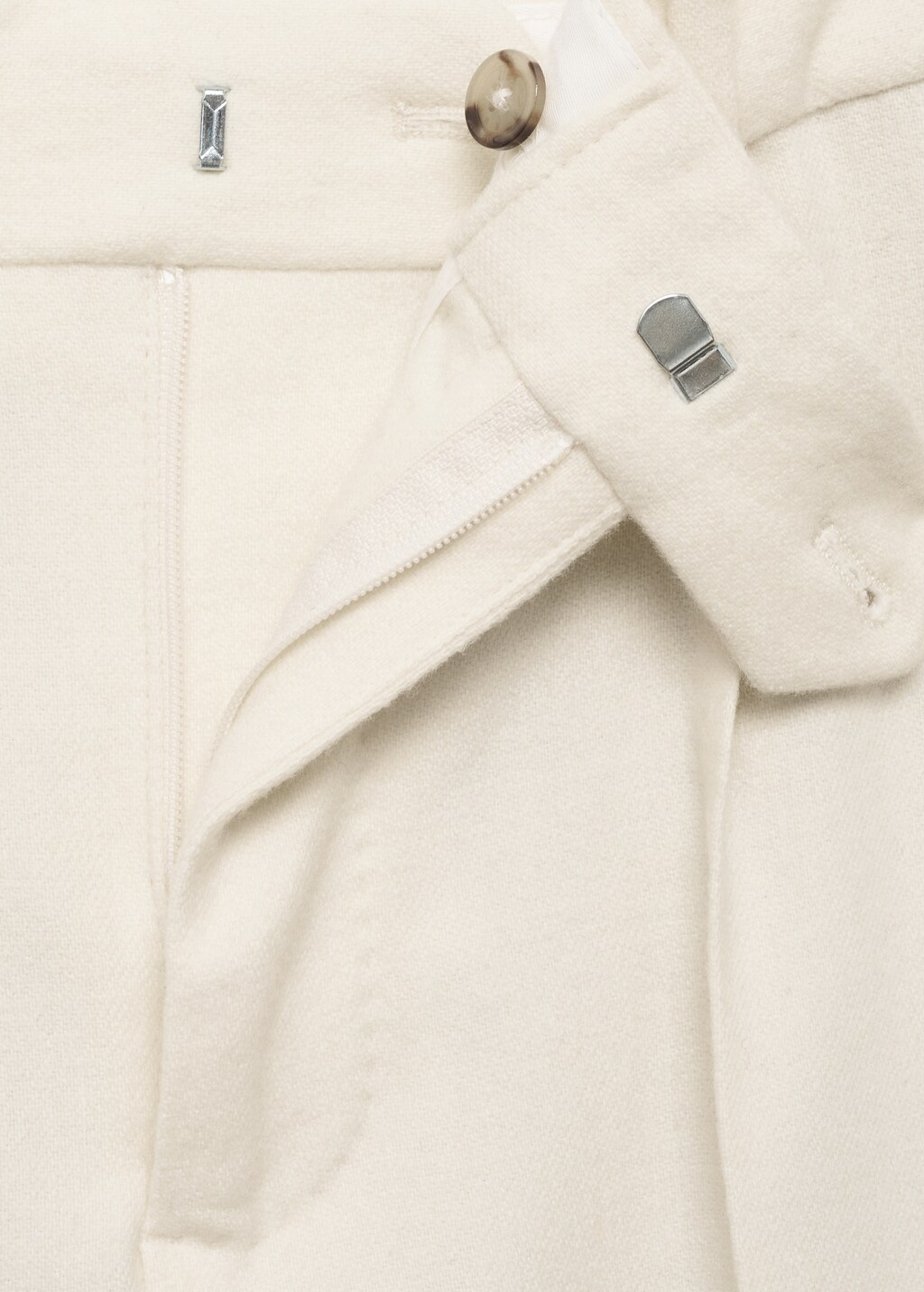 100% virgin wool flannel suit trousers - Dark Navy